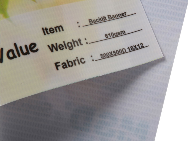 610gsm có thể in nhiều lớp Backlit Biểu ngữ linh hoạt