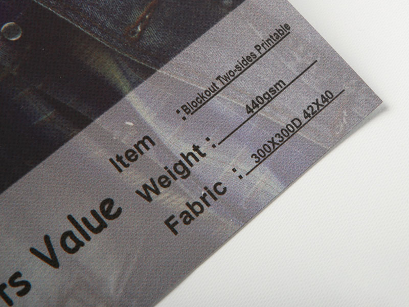 440gsm Hai mặt có thể in blackout PVC trần phim